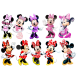 MinervaPKRD Imagine comestibila Minnie Mouse in rochita roz sau rosie din vafa 30x20cm 